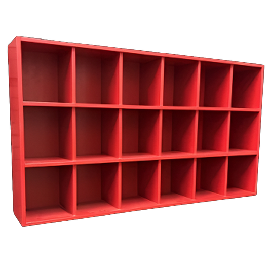 18 Helmet Cubby Rack