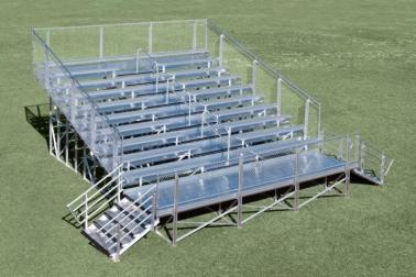 Dura-Lite Welded Elevated Aluminum Bleachers - 5 & 10 Row Options