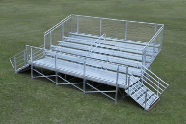 Dura-Lite Welded Elevated Aluminum Bleachers - 5 & 10 Row Options