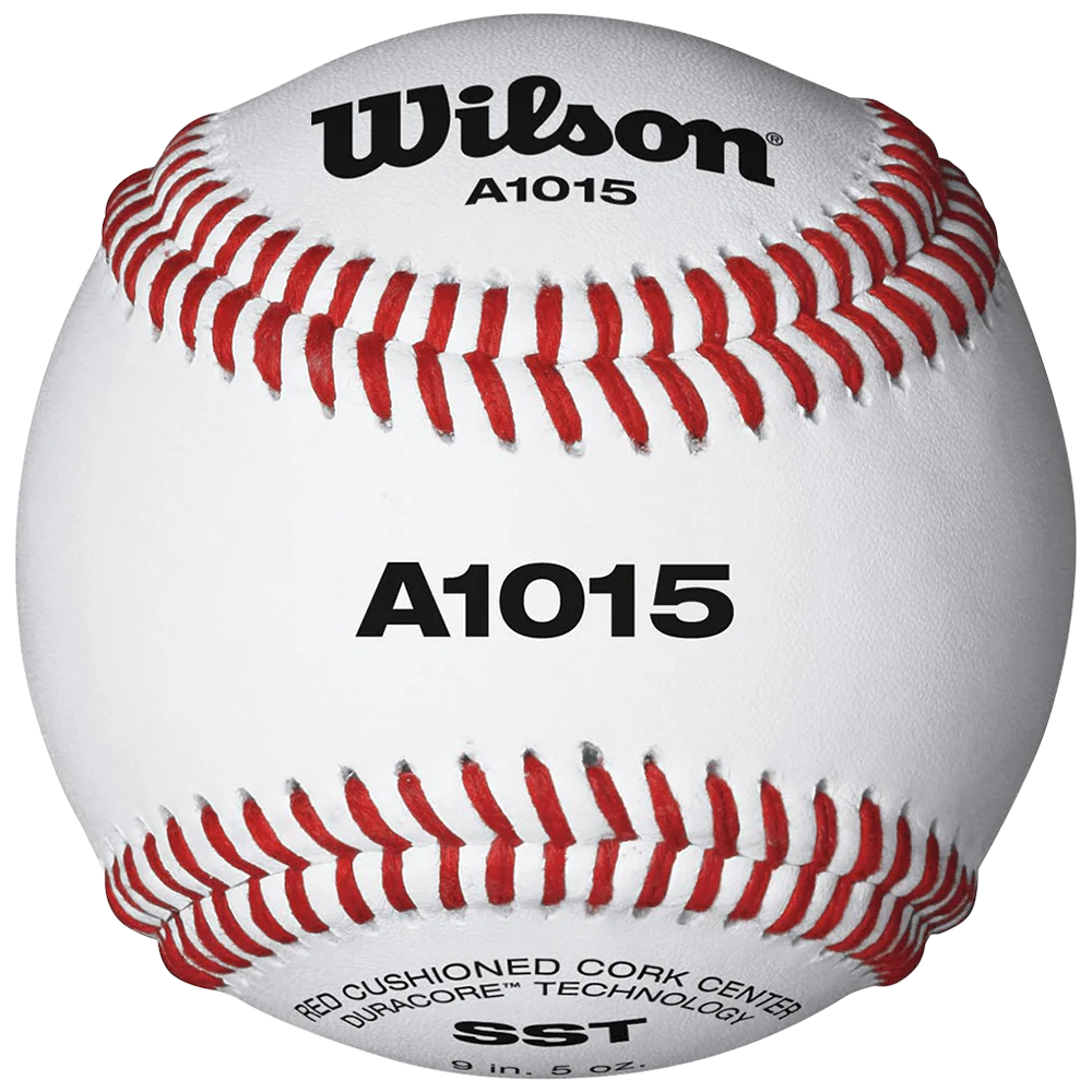 White Wilson A1015 Baseball with red seams