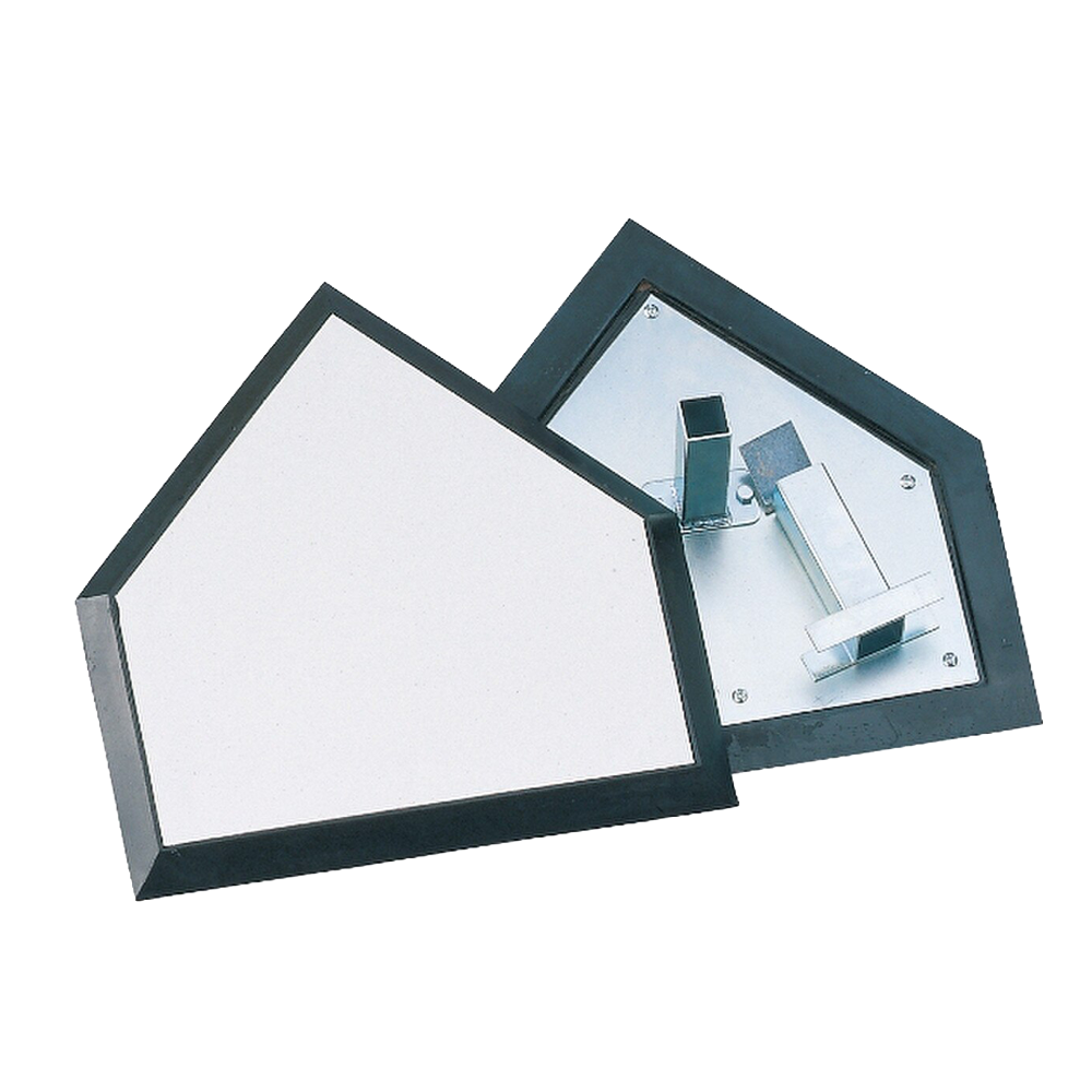 Top and bottom Trigon Pro Home Plate with ground anchor