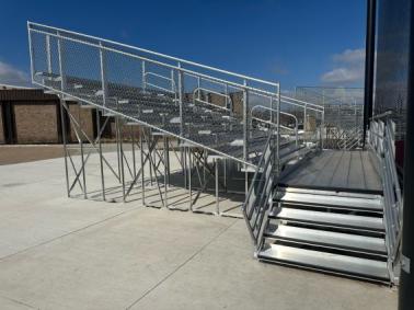 Dura-Lite Welded Elevated Aluminum Bleachers - 5 & 10 Row Options