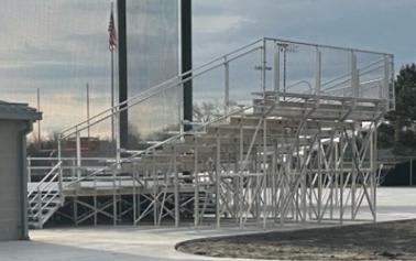 Dura-Lite Welded Elevated Aluminum Bleachers - 5 & 10 Row Options