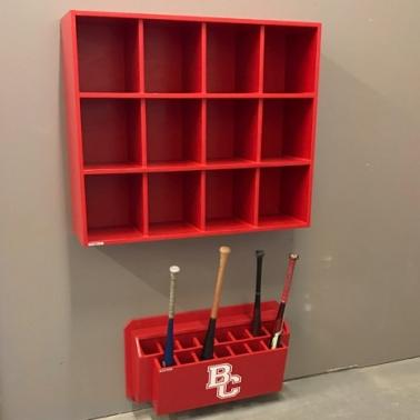 12 Helmet Cubby Rack