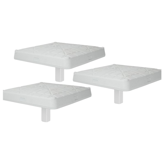 Three white Rawlings Hollywood Bases