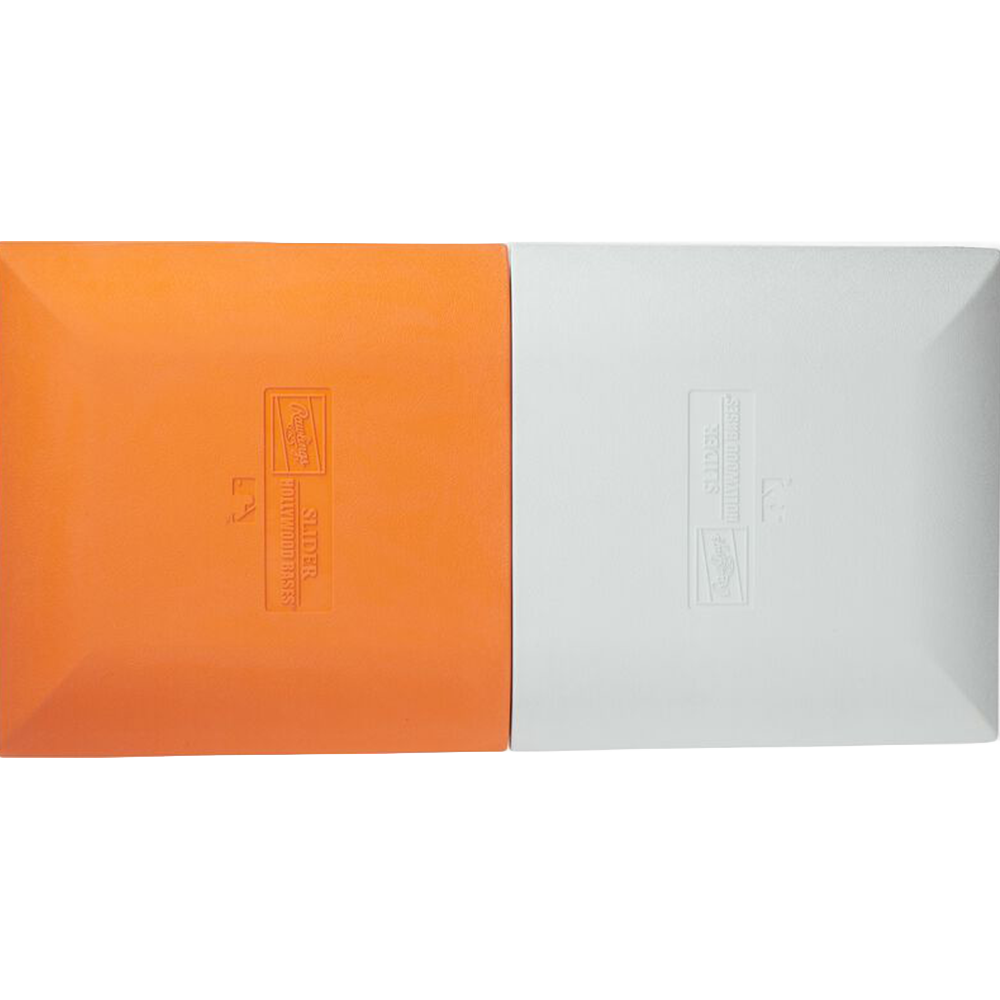 Hollywood orange and white base for slider double first base and single set of three. 