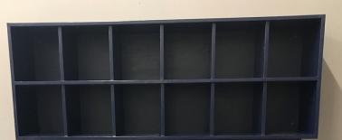 12 Helmet Cubby Rack
