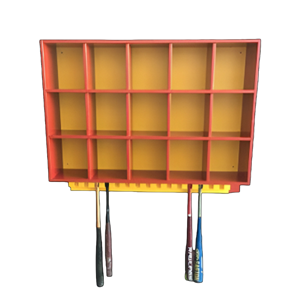15 Helmet/15 Bat Combo Rack