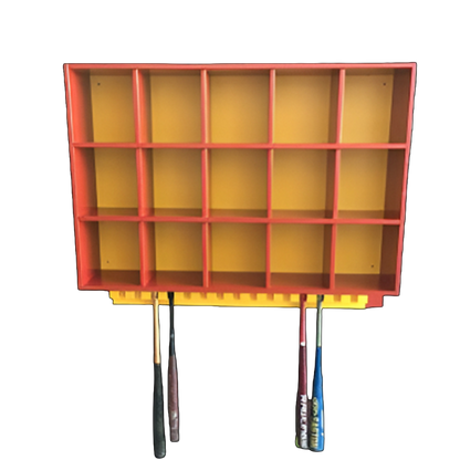 15 Helmet/15 Bat Combo Rack