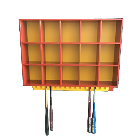 15 Helmet/15 Bat Combo Rack