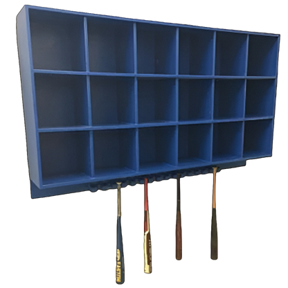 18 Helmet/15 Bat Combo Rack