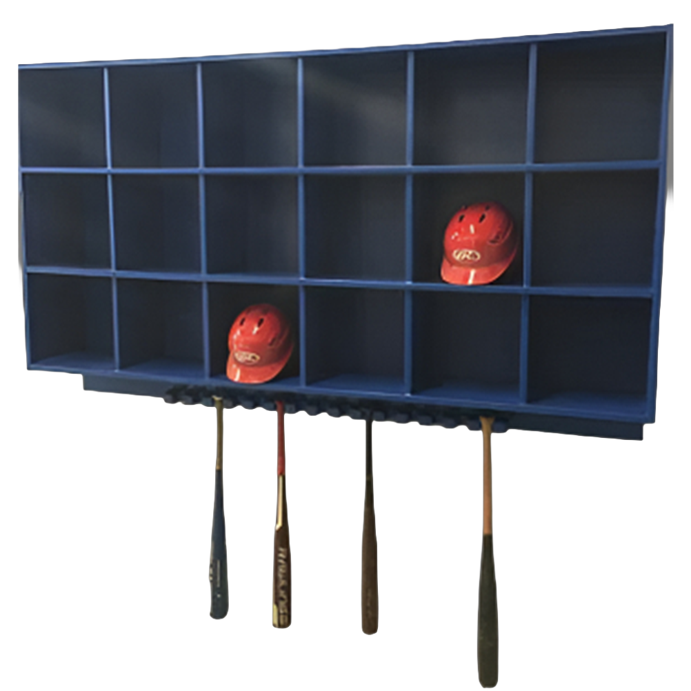 18 Helmet/15 Bat Combo Rack