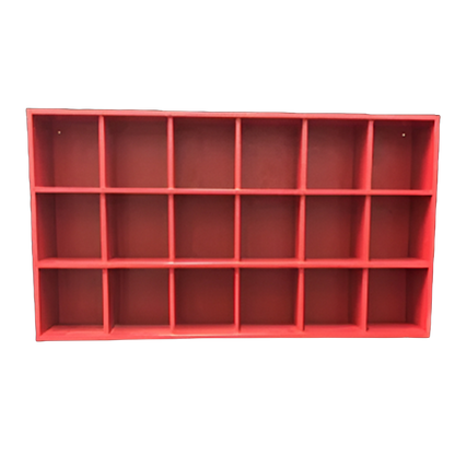18 Helmet Cubby Rack