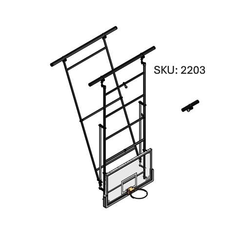 Dual Post Ceiling Hung Backstops
