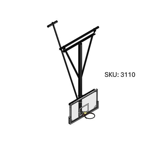 Single Post Ceiling Hung Backstops