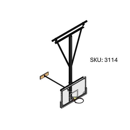Single Post Ceiling Hung Backstops