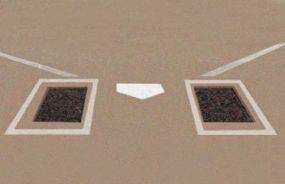Recycled Rubber Batter's Box Foundation Mat Set