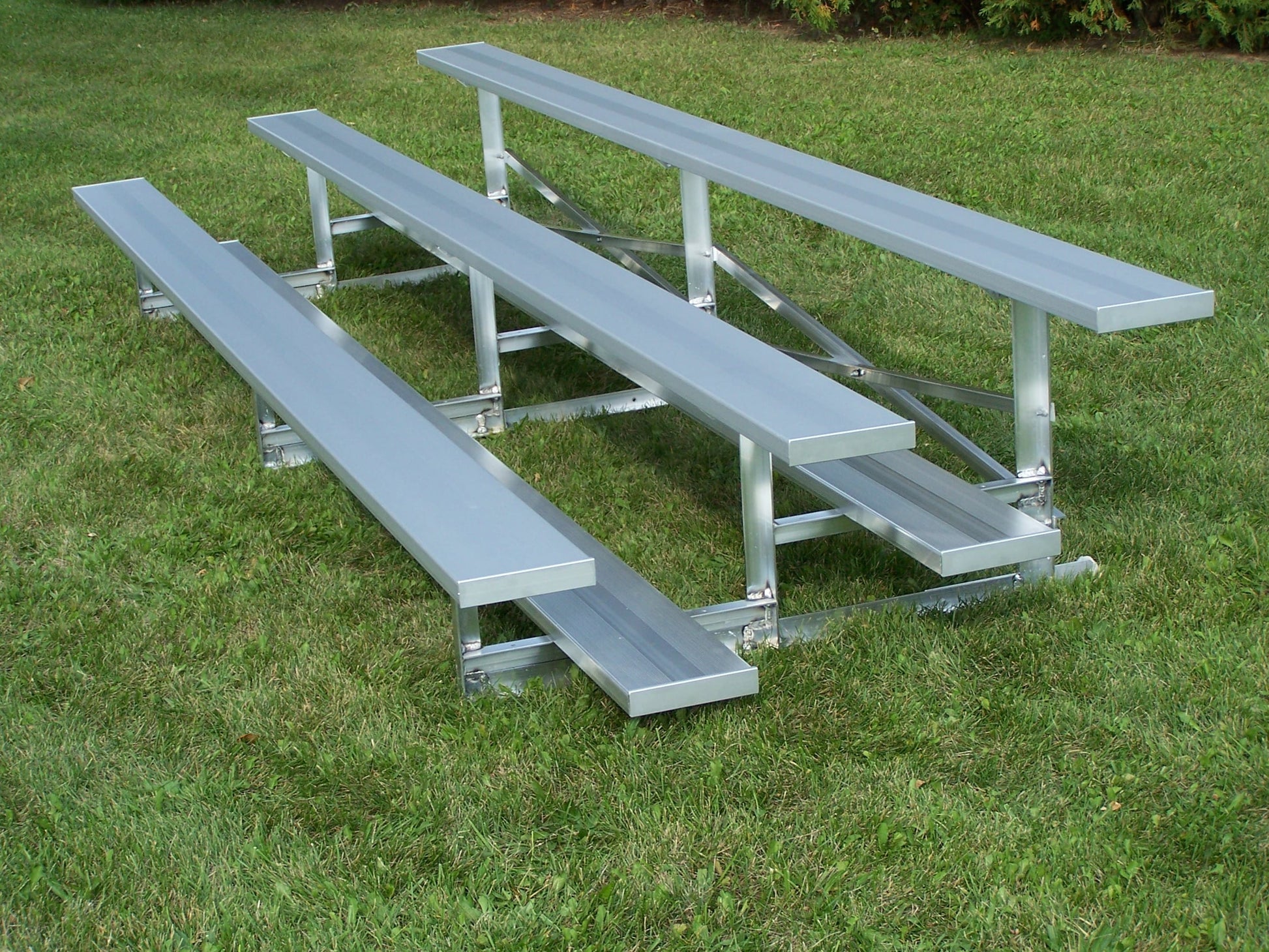 3 Row Low Rise Aluminum Bleachers