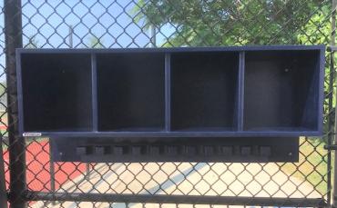 4 Helmet/10 Bat Combo Rack