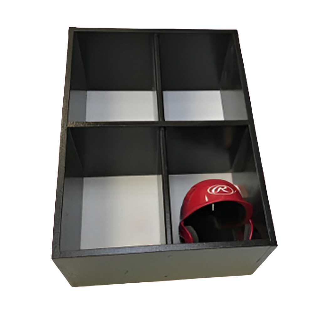 4 Helmet Cubby Rack