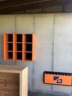 9 helmet cubby rack