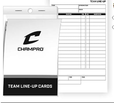 Champro Line-Up Cards