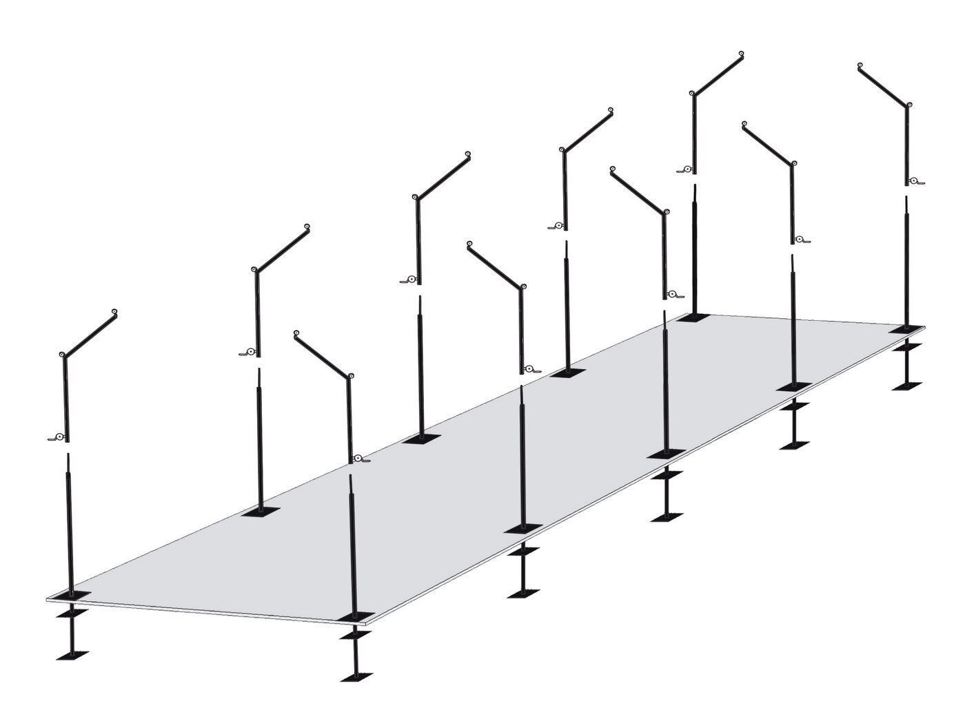 Procage 70' Cantilever Batting Cage Frame