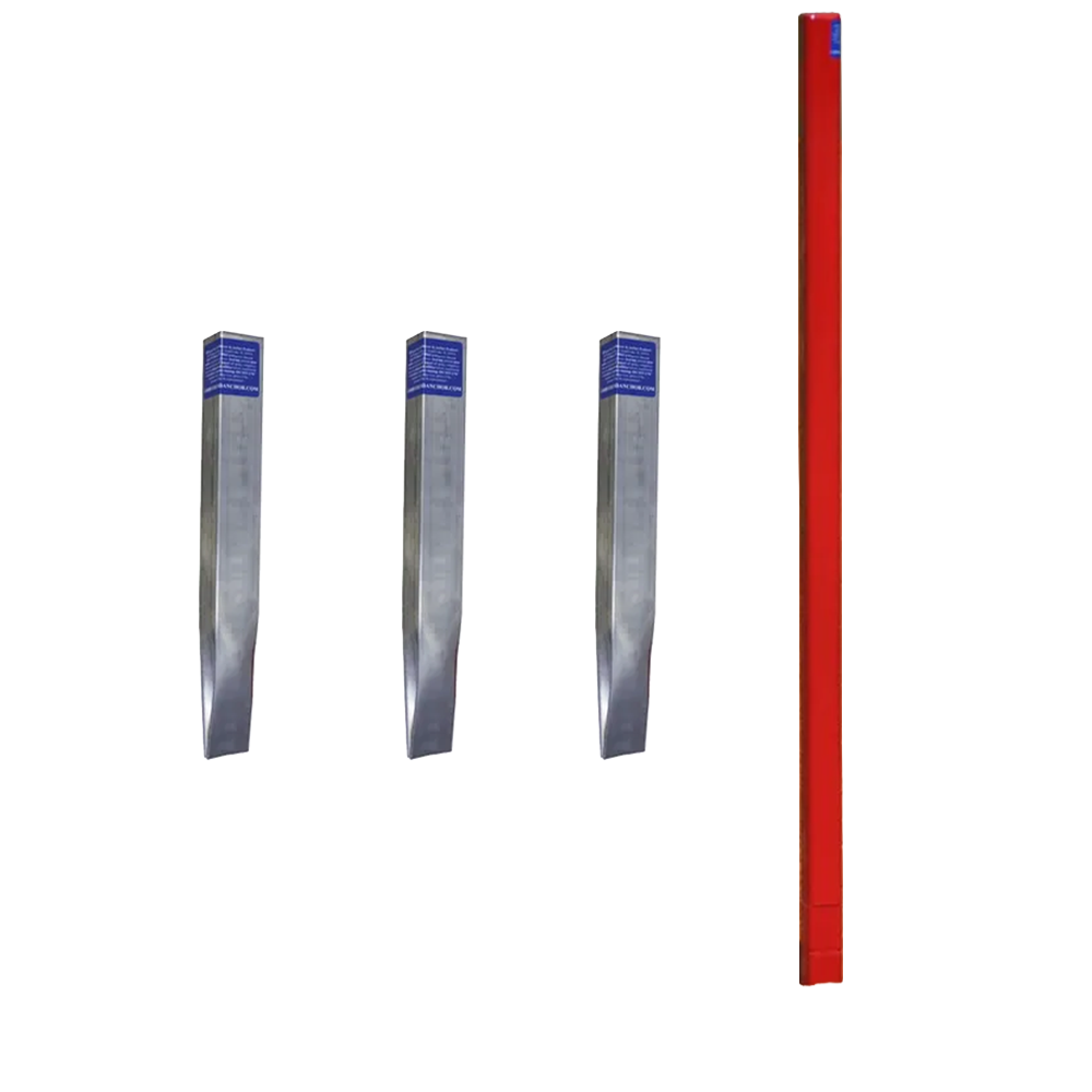 1 Driver, three silver Standard Galvanized Anchors.