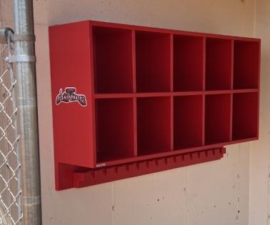10 Helmet/15 Bat Combo Rack
