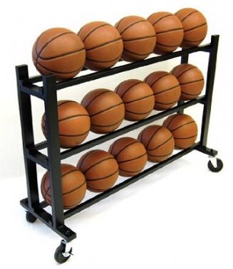 3-Tier Ball Cart with Locking Wheels