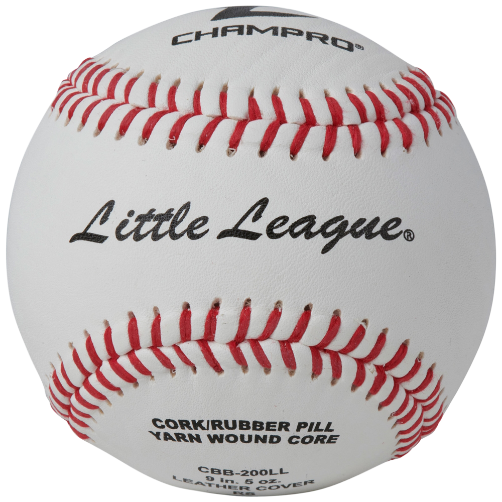 Baseball with 'Champro' and 'Little League' branding 