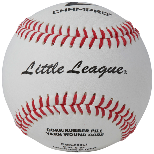 Baseball with 'Champro' and 'Little League' branding 