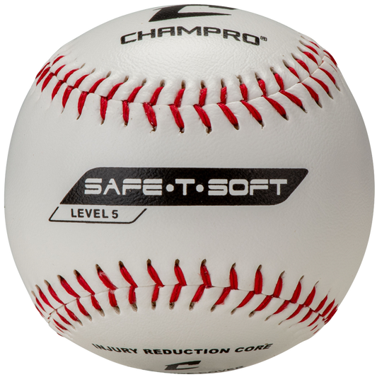Champro level 5 safe t soft baseball with injury reduction core at the bottom