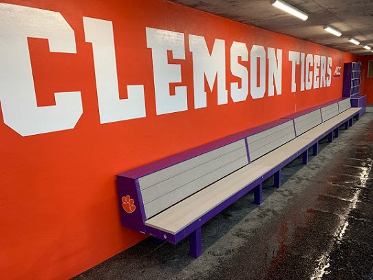 Clemson Softball dugout bench