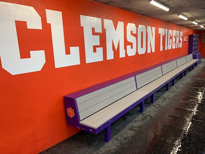 Clemson Softball dugout bench