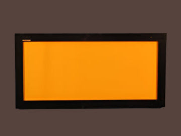 bulletin board with a black frame