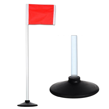 Corner Flags with Rubber Bases, 1/2" Pole w/ Spring