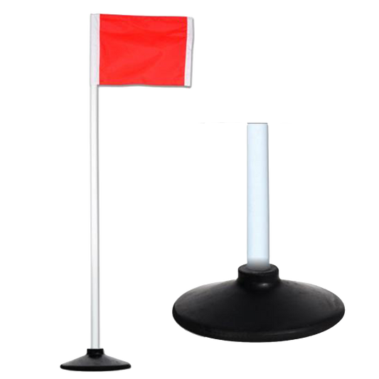 Corner Flags with Rubber Bases, 1/2" Pole w/ Spring