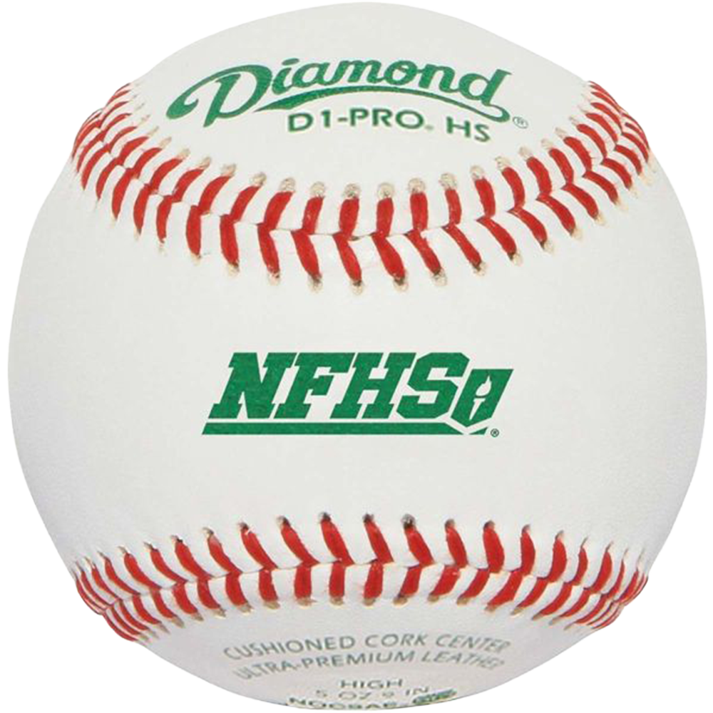 Baseball with Diamond and NFHS logos.