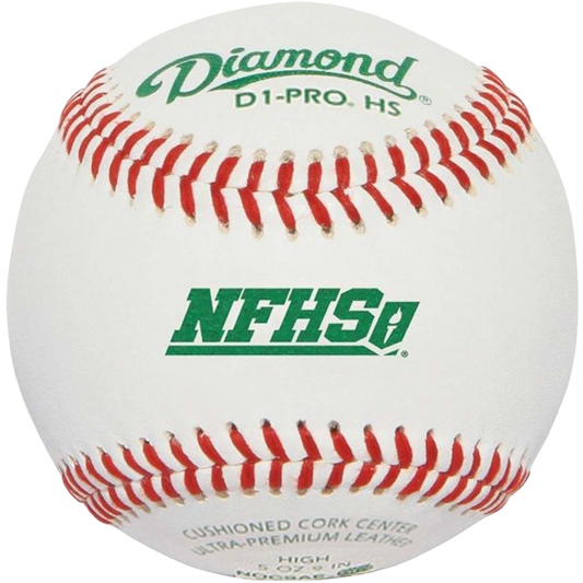 Baseball with Diamond and NFHS logos.