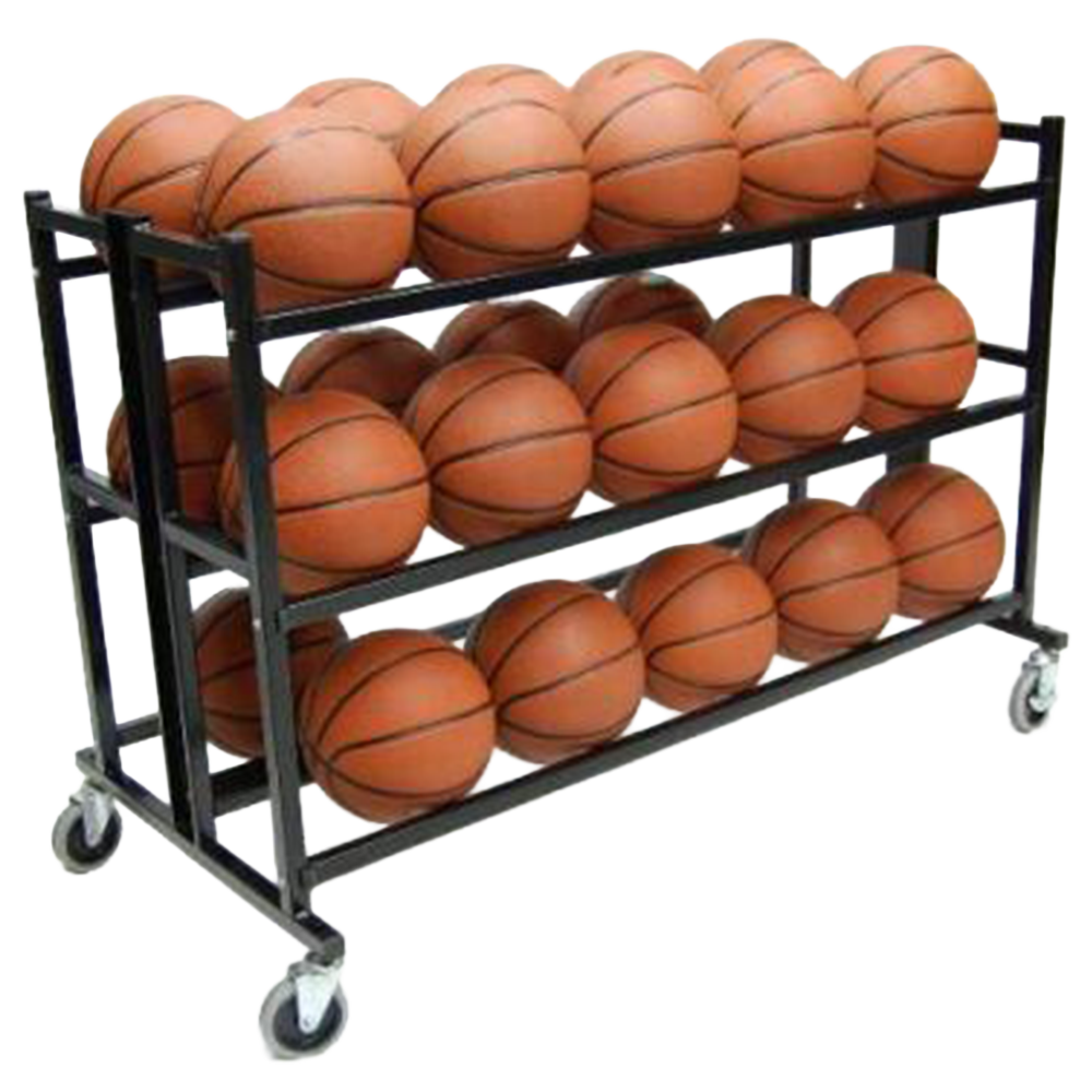 Double Wide Ball Cart with Locking Wheels