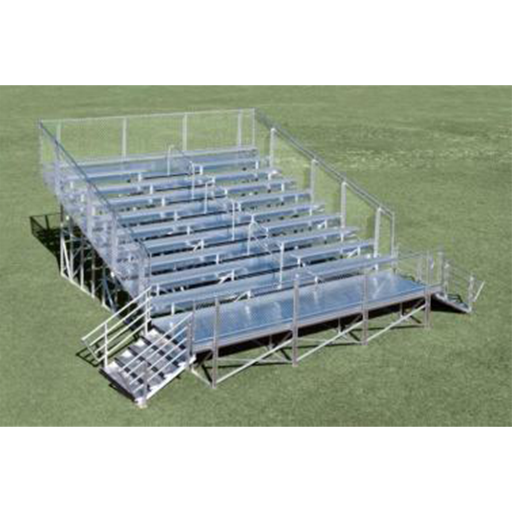 Dura-Lite Welded Elevated Aluminum Bleachers - 5 & 10 Row Options