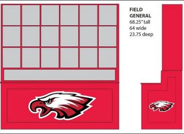 Dugout storage Helmet & Bat Combo baseball softball mockup