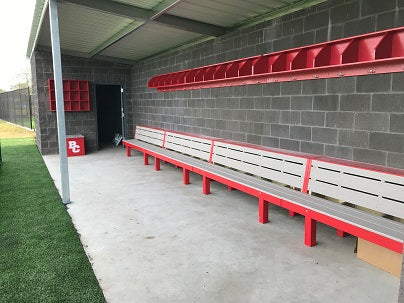 dugout player storage rack