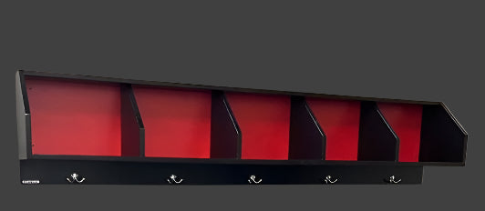 custom dugout player storage rack