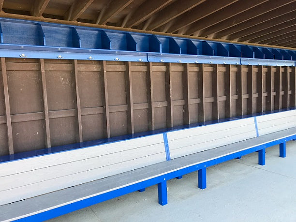 dugout player equipment storage rack