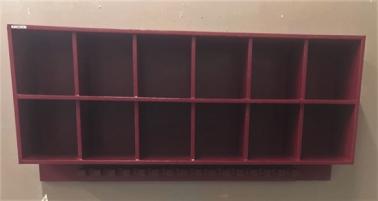 12 Helmet/15 Bat Combo Rack