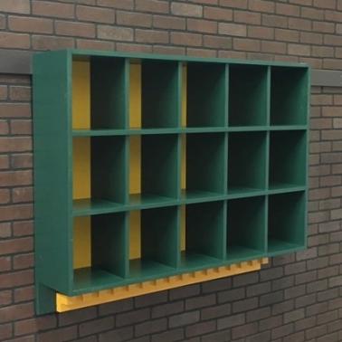 15 Helmet/15 Bat Combo Rack