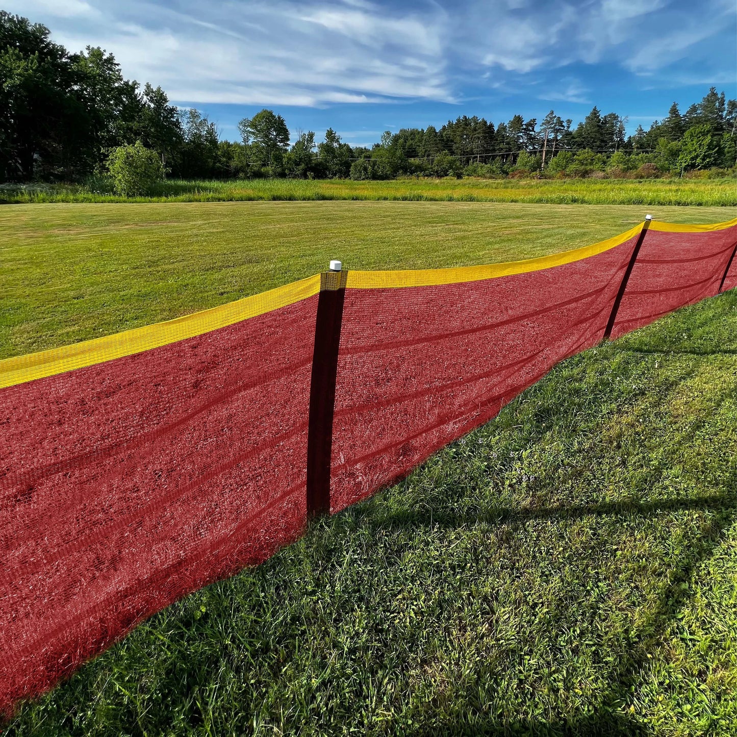 In-Ground Grand Slam Fencing with Pocket Attachments