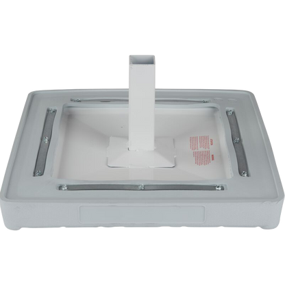 Bottom of the Jack Corbett white Hollywood base set showing the anchor and hardware.